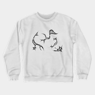 Fluid tribal like deigns Crewneck Sweatshirt